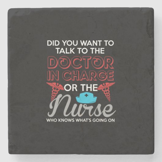 ナース贈与 |担当医またはナース ストーンコースター (正面)