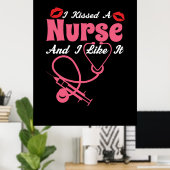 ナース贈与 |私はナースにキスして好き ポスター (ホームオフィス)