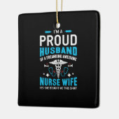 ナース贈与 |私は夫誇りを持っただ セラミックオーナメント (左)