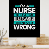 ナース贈与 |私は時間へのナース救です ポスター (キッチン)