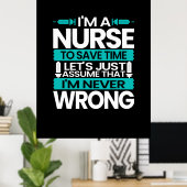 ナース贈与 |私は時間へのナース救です ポスター (ホームオフィス)