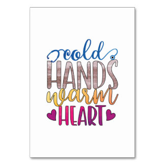 ナース贈与 | Cold Hands Varmハート テーブルナンバー