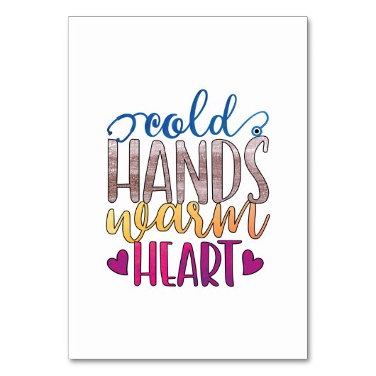 ナース贈与 | Cold Hands Varmハート テーブルナンバー (正面)