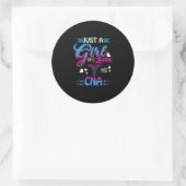 ナース贈与 | Just A Girl Loves Her CNA ラウンドシール (バッグ)