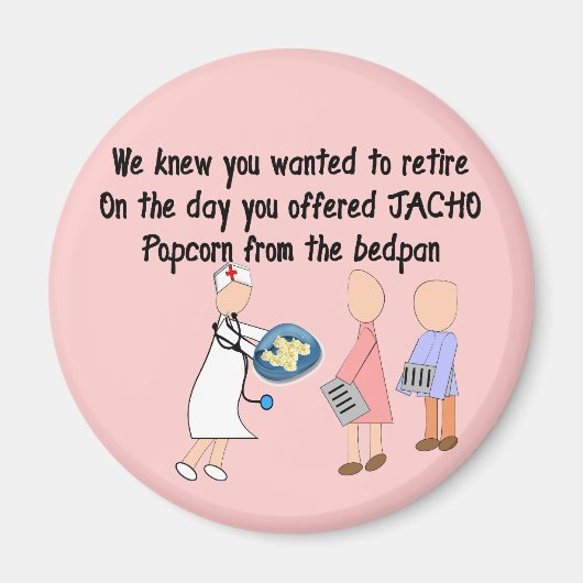 ナース退職したストーリーアートギフト マグネット (正面)