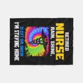 ナース退職したレインシャインスリーエットユースまたは私が滞在している雪 フリースブランケット (正面(横))