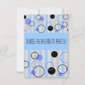 ナース退職パーティの招待状レトロスタイル 招待状 (正面)