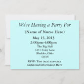 ナース退職パーティの招待状病院デザイン 招待状 (裏面)