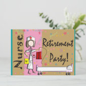 ナース退職パーティの招待状 招待状 (スタンド正面)