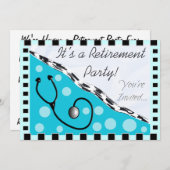 ナース退職パーティの招待状 招待状 (正面/裏面)