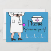 ナース退職パーティの招待状 招待状 (正面)