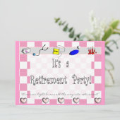 ナース退職パーティの招待状 招待状 (スタンド正面)