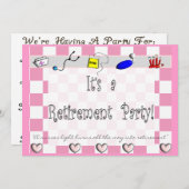 ナース退職パーティの招待状 招待状 (正面/裏面)