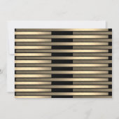 ナース退職招待状 – ブラック金ゴールドメタリック 招待状 (裏面)