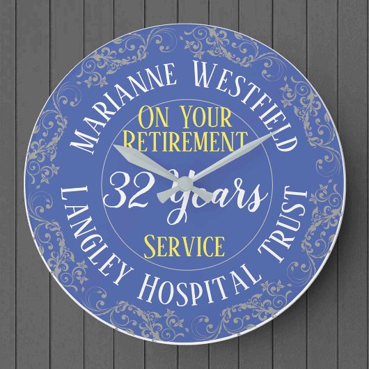 ナース退職賞 ラージ壁時計