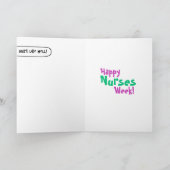ナース週のグリーテおもしろいィングカード |ナースカード カード (内部)