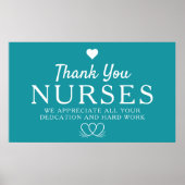ナース週間の感謝バナーありがとうナース ポスター (正面)