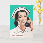 ナース週間ヴィンテージナースおもしろカード カード (黄色い花)