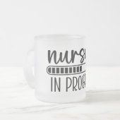 ナース進行中の曇りガラスのマグカップ フロストグラスマグカップ (正面左)