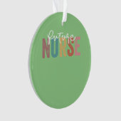 ナース進行中の看護学校学生未来ニュー オーナメント (正面)