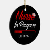 ナース進行中の看護学校学生未来 セラミックオーナメント (右)