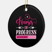 ナース進行中の看護学生 セラミックオーナメント (左)