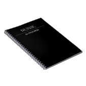 ナース進行中シンプルのカスタムブラックノートブック ノートブック (右側)