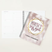 ナース部隊DIYネームピンクパールきらめくスパークル プランナー手帳 (ディスプレー)