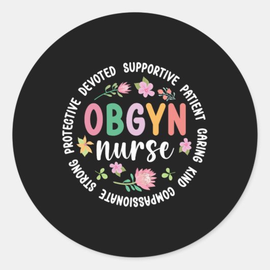 ナース鑑賞円Obgynナース ラウンドシール (正面)