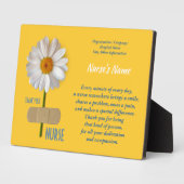 ナース鑑賞名前をカスタムするギフト フォトプラーク (側面)