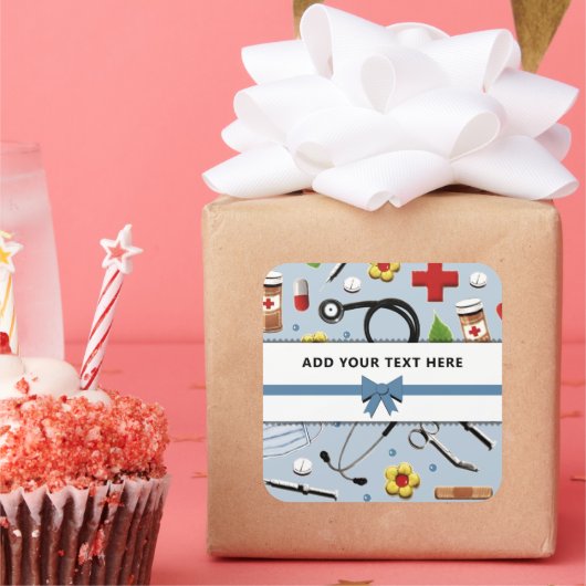 ナース鑑賞用正方形ステッカー スクエアシール (パーティー)