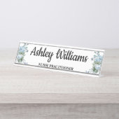 ナース開業医によるNP卒業ギフト デスクネームプレート (正面)