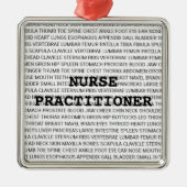 ナース開業医の医学用語クリスマス メタルオーナメント (正面)