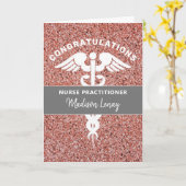 ナース開業医の卒業バラ金ゴールド名 カード (黄色い花)