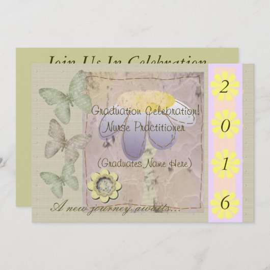 ナース開業医の卒業案内2016 招待状 (正面/裏面)
