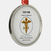 ナース開業医の卒業祝い メタルオーナメント (右)