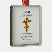 ナース開業医の卒業祝い メタルオーナメント (右)