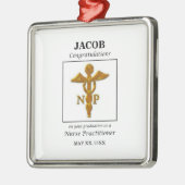 ナース開業医の卒業祝い メタルオーナメント (左)