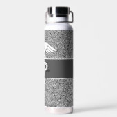 ナース開業医の卒業銀パーソナライズされた ウォーターボトル (背面)