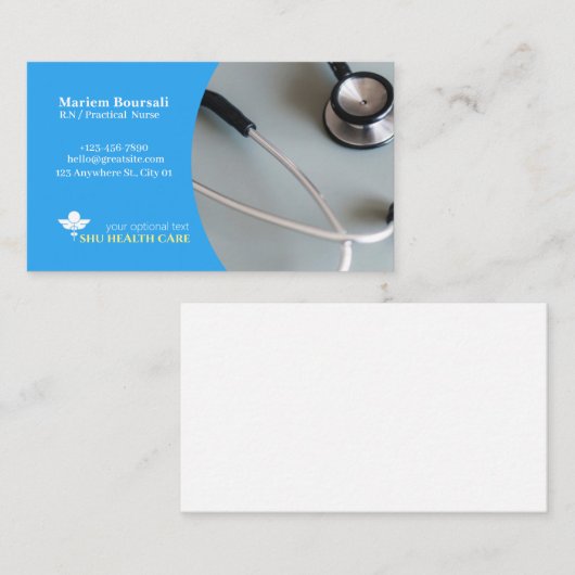 ナース開業医の名刺 名刺 (正面/裏面)