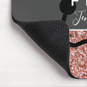 ナース開業医の聴診器バラ金ゴールドグリッター マウスパッド (コーナー)