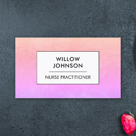 ナース開業医アシスタントピンクパープル 名刺