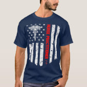 ナース開業医アメリカ国旗RN登録 Tシャツ (正面)