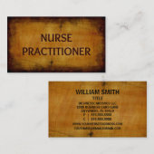 ナース開業医アンティークブラシ付き名刺 名刺 (正面/裏面)