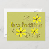 ナース開業医ギフトデイジーデザイン ポストカード (正面/裏面)