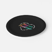 ナース開業医ハートワードクラウドウォーター色 ペーパープレート (アングル)