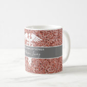 ナース開業医ピンクローズ金ゴールド コーヒーマグカップ (正面右)