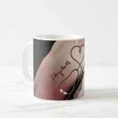 ナース開業医療バラ金ゴールド コーヒーマグカップ (正面左)