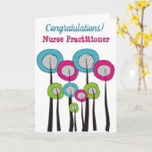 ナース開業医「おめでとうございます」 お洒落 カード (黄色い花)