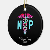 ナース開業医NPピスタイリッシュンクパーソナライズされた セラミックオーナメント (左)